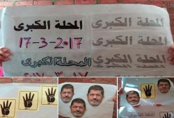 سلسلة بشرية لثوار المحلة الكبرى ضمن فعاليات "عسكر روسيا بره"