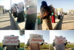 سلسلة بشرية لـ"نساء ضد الانقلاب" بأبوحمص رفضاً لحكم العسكر