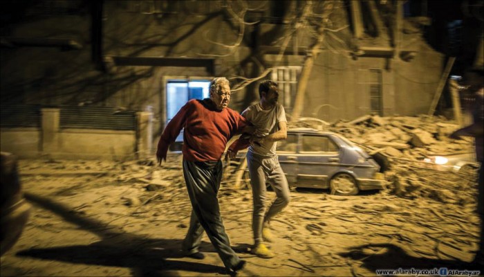 إصابة سبعة أشخاص في عقار القاهرة المنهار