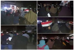 تظاهرة ليلية لثوار العاشر من رمضان ترفع صور الرئيس مرسي