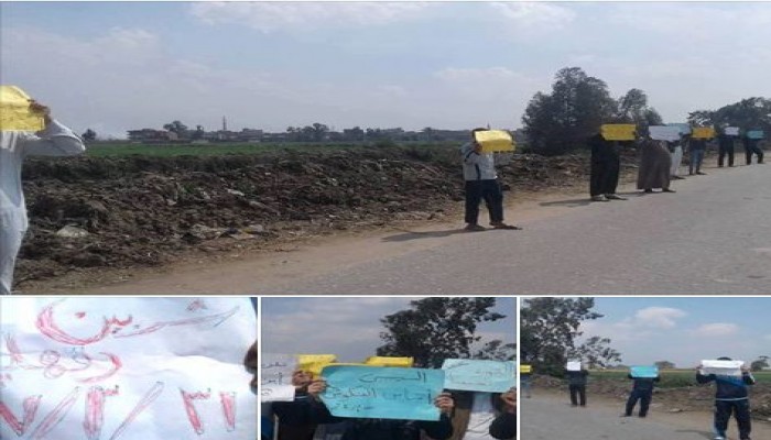 الدقهلية :  شربين ترفع شعار "السيسي أساس الفنكوش"