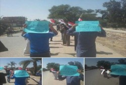 ثوار الفيوم يواصلون التظاهر.. ويستنكرون "حصار طامية"