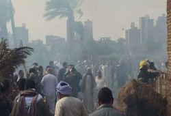 السيطرة علي حريق هائل التهم 7 حظائر ماشية بسوهاج