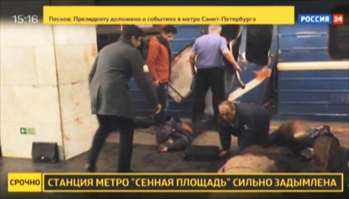 10 قتلى إثر تفجيرين بمحطة مترو في سان بطرسبرغ الروسية