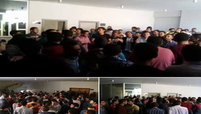 طلاب حقوق يتظاهرون اعتراضا على تزوير النتيجة