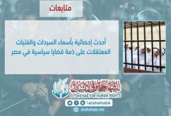 "الشهاب": 27 معتقلة و11 مختفية قسريا بسجون الانقلاب