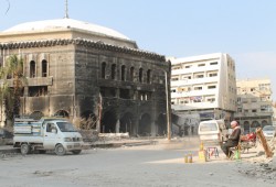 طائرات الأسد دمرت المسجد الكبير بصواريخ فراغية بدمشق