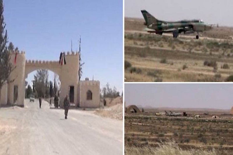 قوات الأسد ترفع العلم “الروسي” فوق مطار الضمير لحمايته في قصف مستقبلي