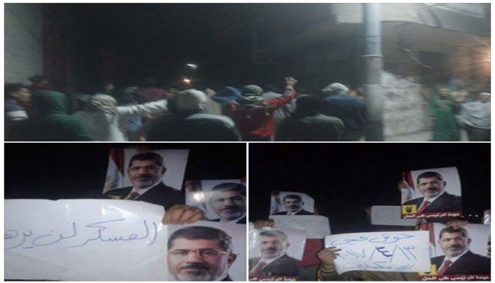 وقفة ليلية لثوار حوش عيسى رفضا لطوارئ العسكر