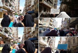 فاعلية نسائية في وسط الإسكندرية تندد بقتل كريم مدحت