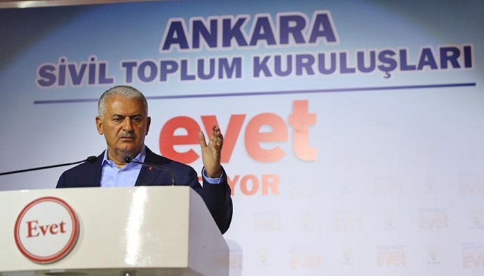 يلدريم: سأستقيل إن كانت التعديلات الدستورية تفضي الى نظام الولايات