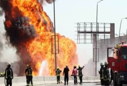 الإهمال يودي بحياة شخص ويصيب 16 آخرين في انفجار خط غاز التجمع الخامس