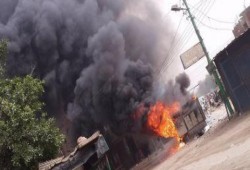 حريق فى مصنع ديكورات بأكتوبر