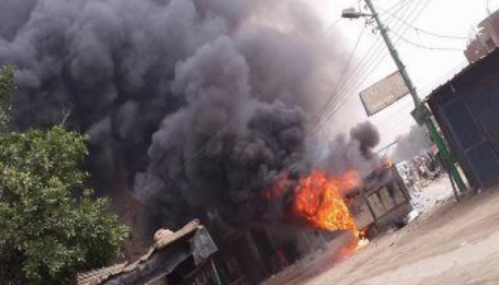 حريق فى مصنع ديكورات بأكتوبر