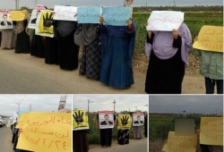 سلسلة بشرية لحرائر أم الرضا بدمياط تضامنا مع البصارطة