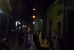 أهالي قرية الرئيس مرسى ينتفضون بمسيرة ليليه