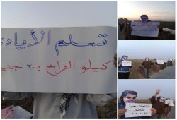 سلسلة بشرية لأهالي الدلنجات رفضاً لحكم العسكر