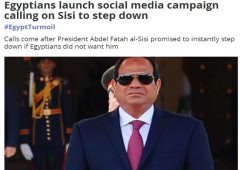 موقع بريطاني يبرز دعوة "مش عايزين السيسي"