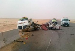 في حادثة مروعة.. مصرع 5 وإصابة 15 آخرين فى انقلاب سيارة عمال بالبحيرة