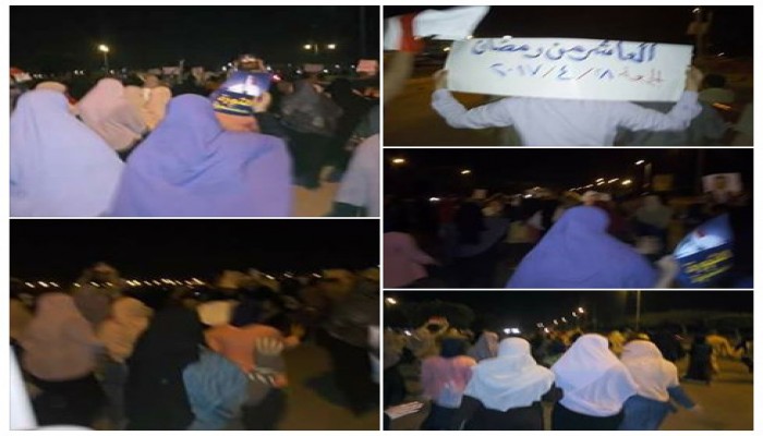 مسيرة ليلية بالعاشر من رمضان تنديدا بالعسكر