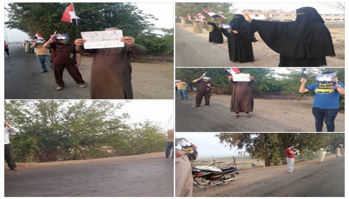أهالي أجا لـ"السيسي": "ارحل"