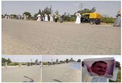 سلسلة بشرية لثوار الحسينية في جمعة "ستبقى منقلبا"