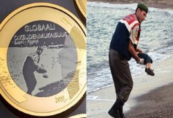 صورة الطفل السووري "آلان الكردي" على عملة دولة أوروبية