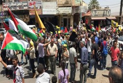 إحياء ذكرى النكبة في جنين بالتضامن مع الأسرى المضربين