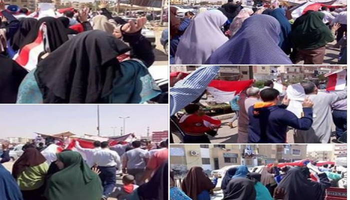 ثوار العاشر من رمضان يخرجون في مسيرة حاشدة ضد السيسي