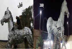 محافظ الشرقية يفسد تمثال بالخردة نال ثناء عالميا