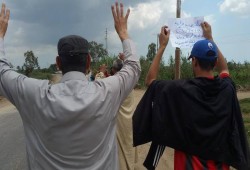 بلقاس ترفع شعار: "مش عاوزينك يا سيسي"