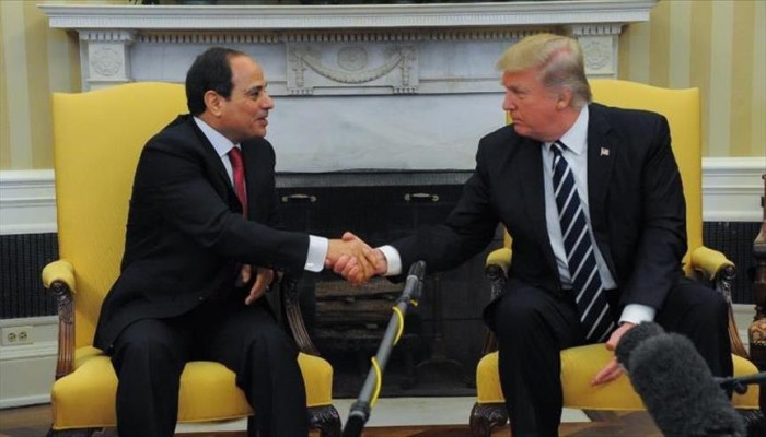 ترامب يعلن عزمه زيارة حليفه السيسي في القاهرة