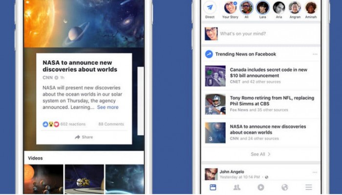 فيس بوك تعيد تصميم المواضيع الرائجة لتسهيل العثور عليها