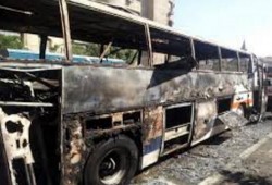 تفحم أتوبيس تابع لمصر النور بالعاشر من رمضان