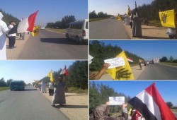 سلسلة بشرية لثوار النوبارية في افتتاح أسبوع "اوقفوا المجنون"