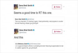 سفيرة أميركا بالدوحة تعيد نشر تغريدات داعمة لقطر
