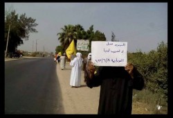 ثوار النوبارية في سلسلة بشرية تندد بأحكام إعدام شباب المنصورة