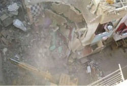 انهيار منزل مكون من 3 طوابق في سوهاج