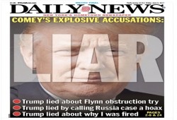 صورة ترامب موسومة بالكذاب على غلاف "ديلي نيوز" الأمريكية