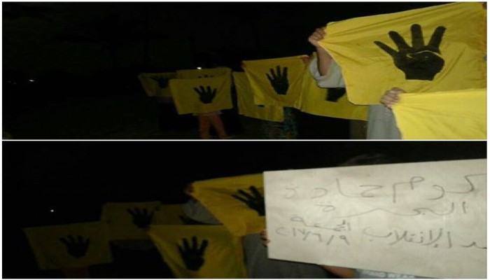 سلسلة ليلية لثوار كوم حماده مطالبة بالافراج عن شباب المنصورة