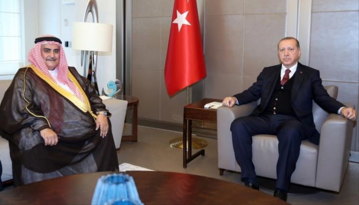 أردوغان لـ"وزير الخارجية البحريني": يجب حل الأزمة الخليجية قبل نهاية رمضان