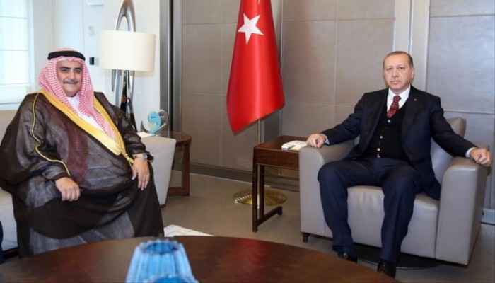 أردوغان لـ"وزير الخارجية البحريني": يجب حل الأزمة الخليجية قبل نهاية رمضان