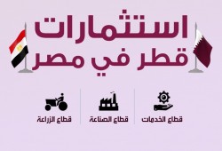 بالأرقام.. استثمارات قطر في مصر (إنفوجراف)