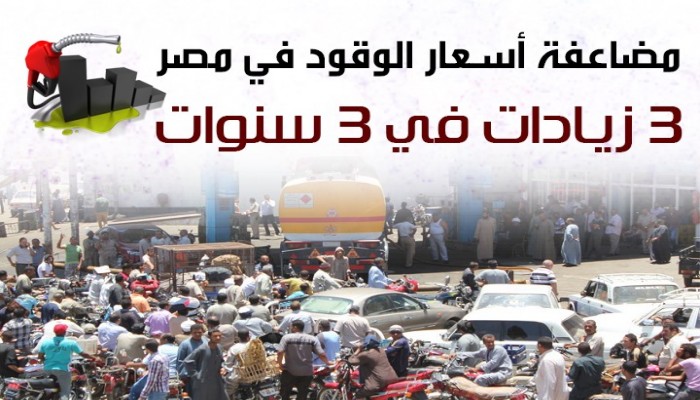 مضاعفة أسعار الوقود في مصر 3 مرات في عهد السيسي (إنفوجرافيك)