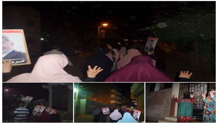 ثوار العدوة بالشرقية يرفضون أحكام قضاه السيسي