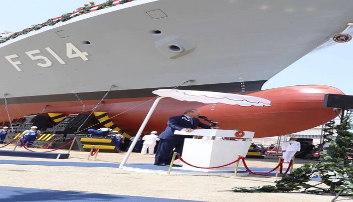 في حفل إنزال فرقاطة محلية الصنع.. أردوغان: التالي سيكون حاملة طائرات