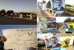 ثوار الحسينية بالشرقية :نعم للشرعية لا للإنقلاب