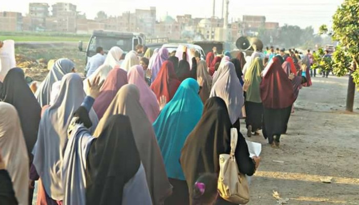فعالية مناهضة للانقلاب العسكري بمنيا القمح بالشرقية