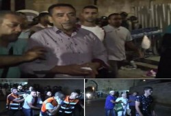 بني صهيون يعتدون على معتصمي الأقصى ويصيبون العشرات بينهم خطيب الحرم