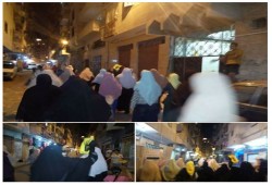 مظاهرة ليلية لحرائر الرمل بالإسكندرية نصرة للأقصى
